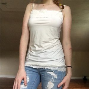 NWT lace lined tank top